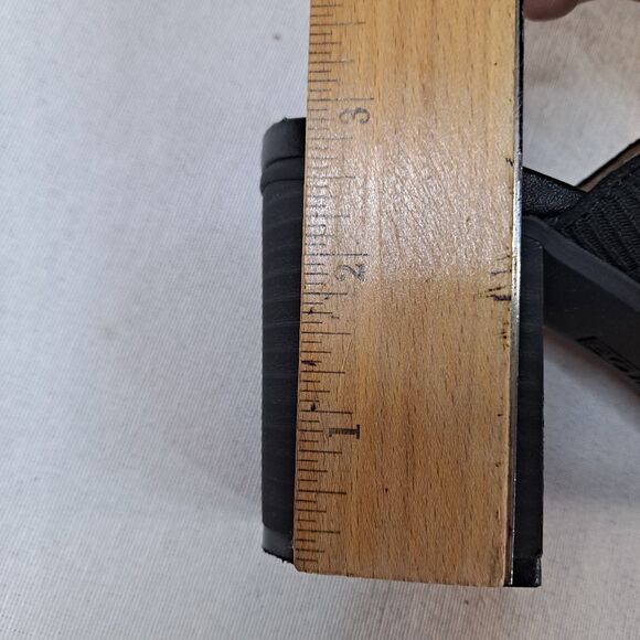 Solanz Marissa Mesh Sandals Women's 7M Black Block Heeled Mules - Picture 10 of 10